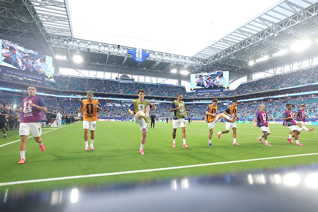 ¡Calentamiento en marcha en el Estadio Miami!